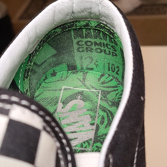 Vans X Marvel Incredible Hulk Checkerboard classic slip skateboard shoes size 9 - Picture 7 of 11